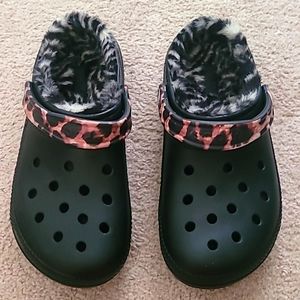 Crocs Fuzzy Lined Animal Print W10 M8